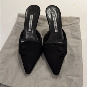 Manolo Blahnik Satin Mule Heels